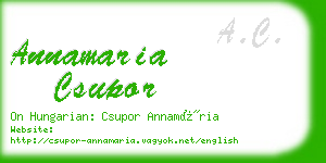 annamaria csupor business card